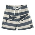 thumbnail image 1 of FORMRS Boys Swim Trunks Quick Dry Mesh Liner Boardshorts Sizes XS-XL, Dark Sharks, 1 of 7