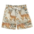 thumbnail image 1 of FORMRS Boys Swim Trunks Quick Dry Mesh Liner Boardshorts Sizes XS-XL, Deer Pattern, 1 of 7