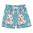 thumbnail image 1 of FORMRS Boys Swim Trunks Quick Dry Mesh Liner Boardshorts Sizes XS-XL, Easter Bunny Pattern, 1 of 7