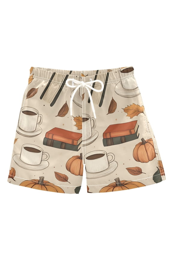 Boys Swim Trunks Quick Dry Mesh Liner Boardshorts Sizes XS-XL, Fall Book