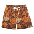 thumbnail image 1 of FORMRS Boys Swim Trunks Quick Dry Mesh Liner Boardshorts Sizes XS-XL, Fall Pattern, 1 of 7