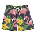 thumbnail image 1 of FORMRS Boys Swim Trunks Quick Dry Mesh Liner Boardshorts Sizes XS-XL, Flamingo Pattern, 1 of 7