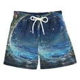 thumbnail image 1 of FORMRS Boys Swim Trunks Quick Dry Mesh Liner Boardshorts Sizes XS-XL, Floral Occean, 1 of 7