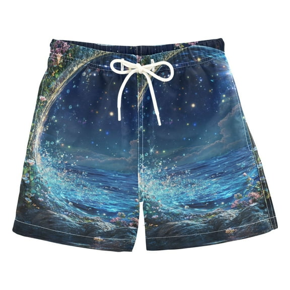 FORMRS Boys Swim Trunks Quick Dry Mesh Liner Boardshorts Sizes XS-XL, Floral Occean