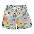 thumbnail image 1 of FORMRS Boys Swim Trunks Quick Dry Mesh Liner Boardshorts Sizes XS-XL, Floral Pattern, 1 of 7