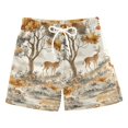 thumbnail image 1 of FORMRS Boys Swim Trunks Quick Dry Mesh Liner Boardshorts Sizes XS-XL, Forest Pattern, 1 of 7