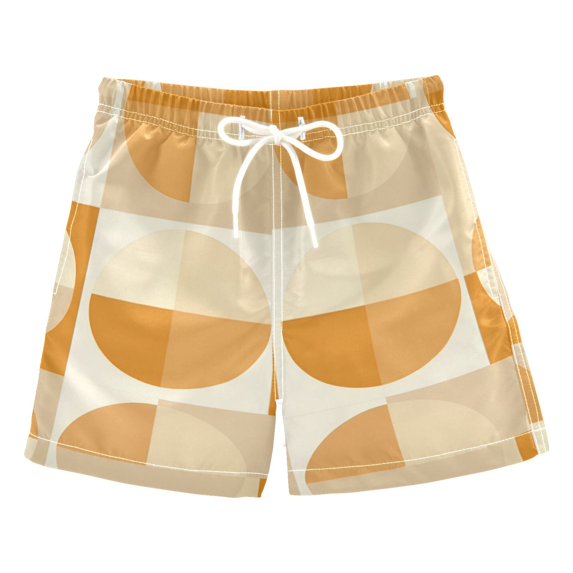FORMRS Boys Swim Trunks Quick Dry Mesh Liner Boardshorts Sizes XS-XL, Geometric Circles