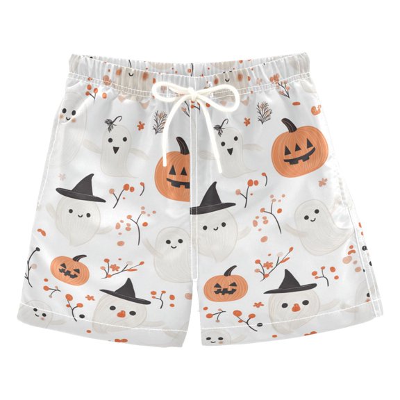 FORMRS Boys Swim Trunks Quick Dry Mesh Liner Boardshorts Sizes XS-XL, Ghost Design