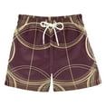 thumbnail image 1 of FORMRS Boys Swim Trunks Quick Dry Mesh Liner Boardshorts Sizes XS-XL, Gold Abstract Pattern, 1 of 7
