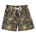 thumbnail image 1 of FORMRS Boys Swim Trunks Quick Dry Mesh Liner Boardshorts Sizes XS-XL, Golden Elegance, 1 of 7