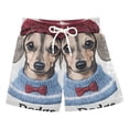 thumbnail image 1 of FORMRS Boys Swim Trunks Quick Dry Mesh Liner Boardshorts Sizes XS-XL, Gray Cute Dog Artist, 1 of 7
