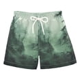 thumbnail image 1 of FORMRS Boys Swim Trunks Quick Dry Mesh Liner Boardshorts Sizes XS-XL, Green Forest, 1 of 7