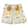 thumbnail image 1 of FORMRS Boys Swim Trunks Quick Dry Mesh Liner Boardshorts Sizes XS-XL, Halloween Cute Ghosts, 1 of 7