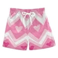 thumbnail image 1 of FORMRS Boys Swim Trunks Quick Dry Mesh Liner Boardshorts Sizes XS-XL, Heart Geometric, 1 of 7