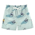 thumbnail image 1 of FORMRS Boys Swim Trunks Quick Dry Mesh Liner Boardshorts Sizes XS-XL, Ice Hockey, 1 of 7