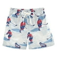 thumbnail image 1 of FORMRS Boys Swim Trunks Quick Dry Mesh Liner Boardshorts Sizes XS-XL, Ice Rink, 1 of 7