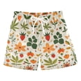 thumbnail image 1 of FORMRS Boys Swim Trunks Quick Dry Mesh Liner Boardshorts Sizes XS-XL, Leaves Pattern, 1 of 7