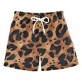 thumbnail image 1 of FORMRS Boys Swim Trunks Quick Dry Mesh Liner Boardshorts Sizes XS-XL, Leopard Pattern, 1 of 7