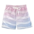 thumbnail image 1 of FORMRS Boys Swim Trunks Quick Dry Mesh Liner Boardshorts Sizes XS-XL, Light Blue Gradient, 1 of 7
