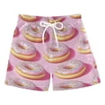 thumbnail image 1 of FORMRS Boys Swim Trunks Quick Dry Mesh Liner Boardshorts Sizes XS-XL, Light Pink Doughnuts, 1 of 7