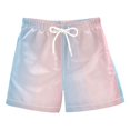 thumbnail image 1 of FORMRS Boys Swim Trunks Quick Dry Mesh Liner Boardshorts Sizes XS-XL, Light Pink Gradient, 1 of 7