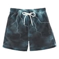 thumbnail image 1 of FORMRS Boys Swim Trunks Quick Dry Mesh Liner Boardshorts Sizes XS-XL, Lightning Pattern, 1 of 7