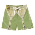 thumbnail image 1 of FORMRS Boys Swim Trunks Quick Dry Mesh Liner Boardshorts Sizes XS-XL, Martini with Olive, 1 of 7