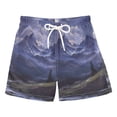 thumbnail image 1 of FORMRS Boys Swim Trunks Quick Dry Mesh Liner Boardshorts Sizes XS-XL, Moonlight Mountain, 1 of 7