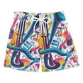 thumbnail image 1 of FORMRS Boys Swim Trunks Quick Dry Mesh Liner Boardshorts Sizes XS-XL, Musical Pattern, 1 of 7