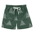 thumbnail image 1 of FORMRS Boys Swim Trunks Quick Dry Mesh Liner Boardshorts Sizes XS-XL, New Year Tree Pattern, 1 of 7