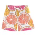 thumbnail image 1 of FORMRS Boys Swim Trunks Quick Dry Mesh Liner Boardshorts Sizes XS-XL, Orange Grapefruit Slices, 1 of 7