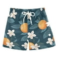 thumbnail image 1 of FORMRS Boys Swim Trunks Quick Dry Mesh Liner Boardshorts Sizes XS-XL, Oranges Pattern, 1 of 7