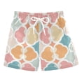 thumbnail image 1 of FORMRS Boys Swim Trunks Quick Dry Mesh Liner Boardshorts Sizes XS-XL, Pink Abstract Pattern, 1 of 7