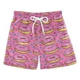 thumbnail image 1 of FORMRS Boys Swim Trunks Quick Dry Mesh Liner Boardshorts Sizes XS-XL, Pink Doughnuts, 1 of 7