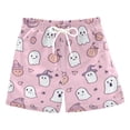 thumbnail image 1 of FORMRS Boys Swim Trunks Quick Dry Mesh Liner Boardshorts Sizes XS-XL, Pink Halloween, 1 of 7