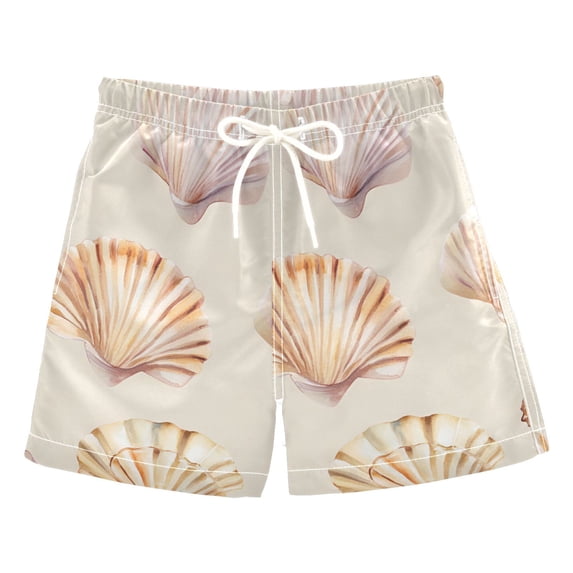 FORMRS Boys Swim Trunks Quick Dry Mesh Liner Boardshorts Sizes XS-XL, Pink Seashell