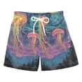 thumbnail image 1 of FORMRS Boys Swim Trunks Quick Dry Mesh Liner Boardshorts Sizes XS-XL, Psychedelic Jellyfish, 1 of 7