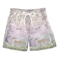 thumbnail image 1 of FORMRS Boys Swim Trunks Quick Dry Mesh Liner Boardshorts Sizes XS-XL, Purple Deer, 1 of 7