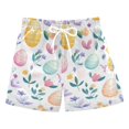 thumbnail image 1 of FORMRS Boys Swim Trunks Quick Dry Mesh Liner Boardshorts Sizes XS-XL, Purple Easter Eggs, 1 of 7