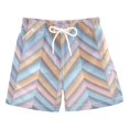 thumbnail image 1 of FORMRS Boys Swim Trunks Quick Dry Mesh Liner Boardshorts Sizes XS-XL, Purple Geometric, 1 of 7