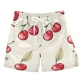 thumbnail image 1 of FORMRS Boys Swim Trunks Quick Dry Mesh Liner Boardshorts Sizes XS-XL, Red Cherry, 1 of 7