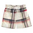 thumbnail image 1 of FORMRS Boys Swim Trunks Quick Dry Mesh Liner Boardshorts Sizes XS-XL, Red Tartan, 1 of 7