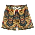 thumbnail image 1 of FORMRS Boys Swim Trunks Quick Dry Mesh Liner Boardshorts Sizes XS-XL, Retro Abstract Eagle, 1 of 7