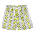 thumbnail image 1 of FORMRS Boys Swim Trunks Quick Dry Mesh Liner Boardshorts Sizes XS-XL, Retro Lightning Pattern, 1 of 7