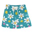 thumbnail image 1 of FORMRS Boys Swim Trunks Quick Dry Mesh Liner Boardshorts Sizes XS-XL, Small Daisy, 1 of 7