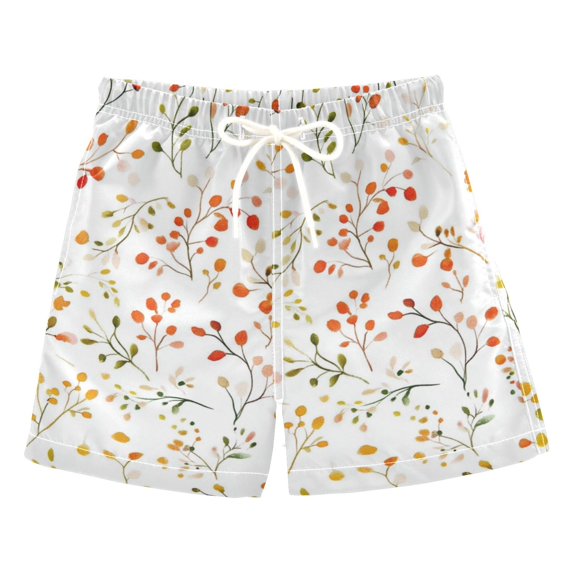 FORMRS Boys Swim Trunks Quick Dry Mesh Liner Boardshorts Sizes XS-XL, Small Floral Pattern
