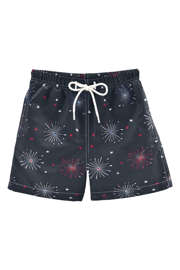 Boys Swim Trunks Quick Dry Mesh Liner Boardshorts Sizes XS-XL, Starry Night Pattern