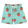 thumbnail image 1 of FORMRS Boys Swim Trunks Quick Dry Mesh Liner Boardshorts Sizes XS-XL, Strawberry Pattern, 1 of 7