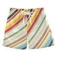 thumbnail image 1 of FORMRS Boys Swim Trunks Quick Dry Mesh Liner Boardshorts Sizes XS-XL, Striped Pattern, 1 of 7