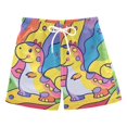 thumbnail image 1 of FORMRS Boys Swim Trunks Quick Dry Mesh Liner Boardshorts Sizes XS-XL, Vibrant Dinosaur, 1 of 7